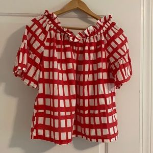 Red/White Brooke Wright top